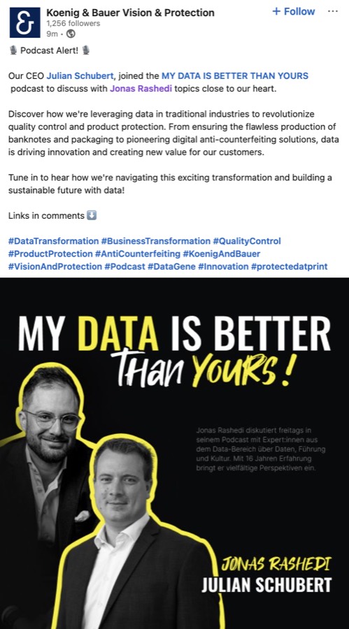 Koenig & Bauer CEO über eine Podcast-Folge
